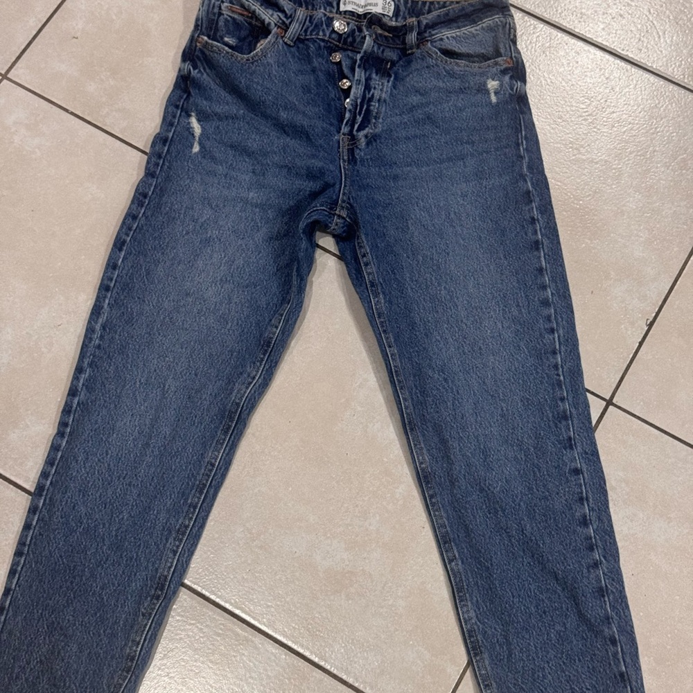 Stradivarius Blue Boyfriend Jeans